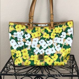 Yellow Pansy Dooney & Bourke Shopper Tote